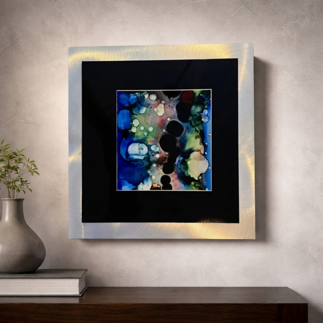 Indigo Nebula - Metal Wall Art 12"x12"
