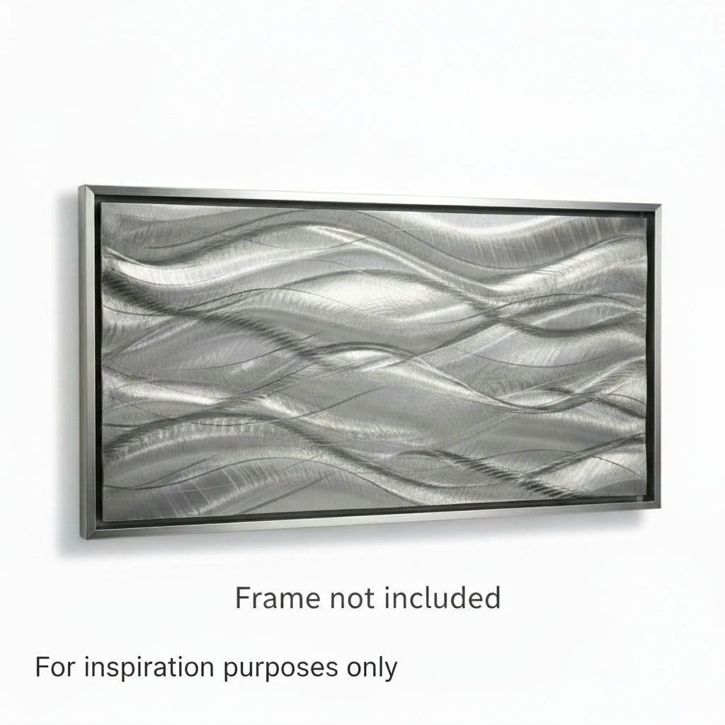 Silver Cascade - Contemporary Metal Wall Art