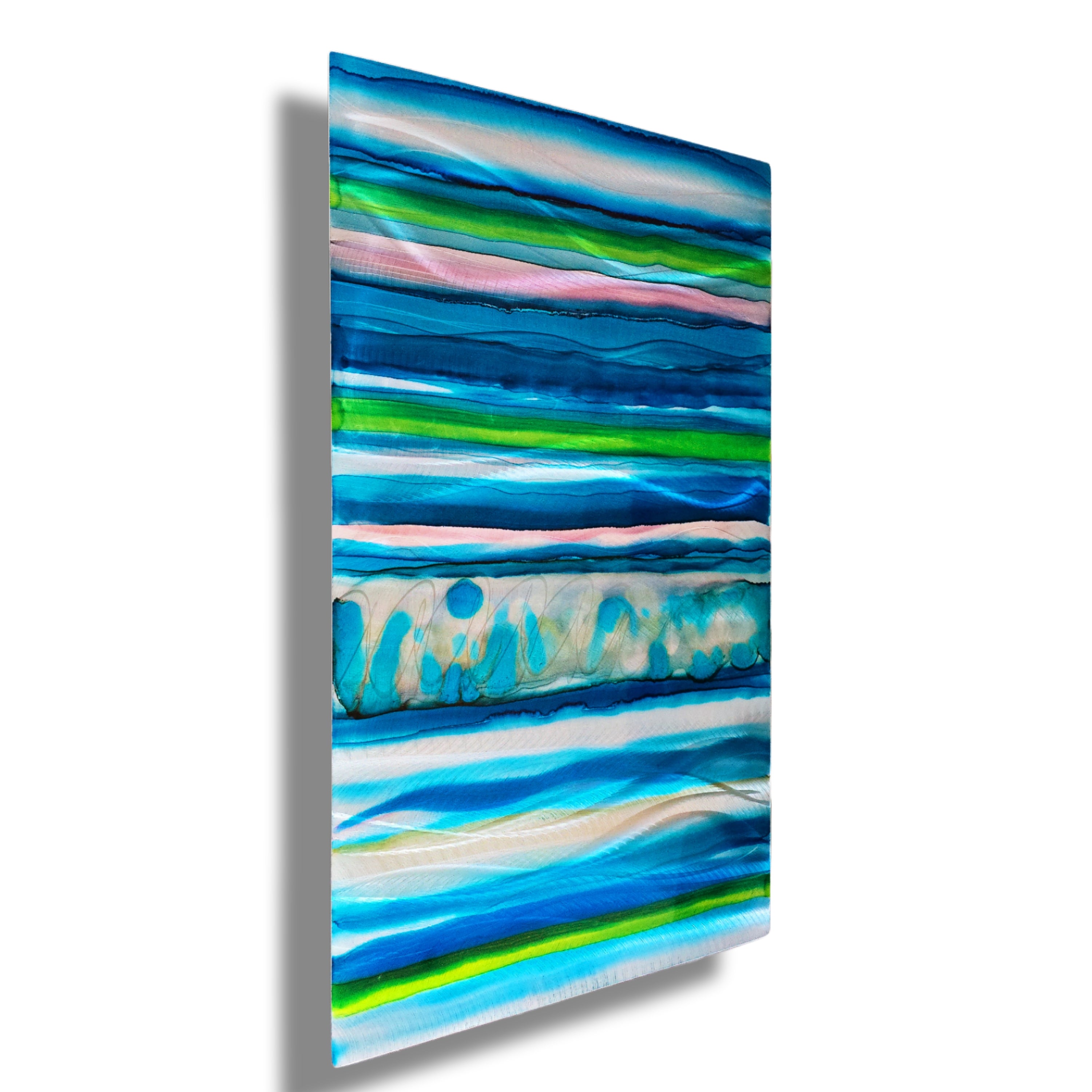 Coastal Layers - Metal Wall Art 18"x36"