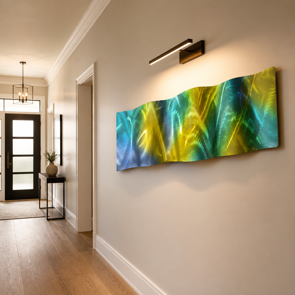 Neon Canopy - Metal Wave Wall Art 46"x10"