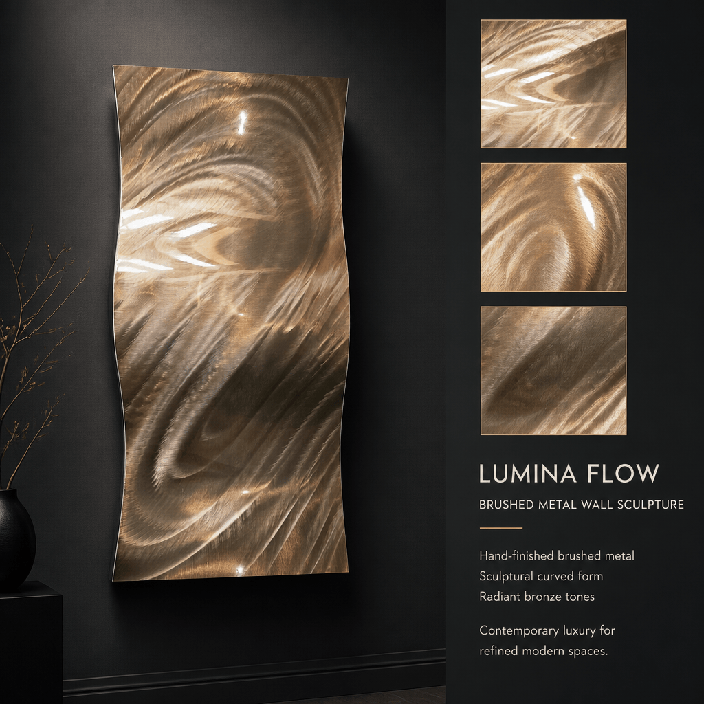 Lumina Flow - Metal Wall Art 12"x24"