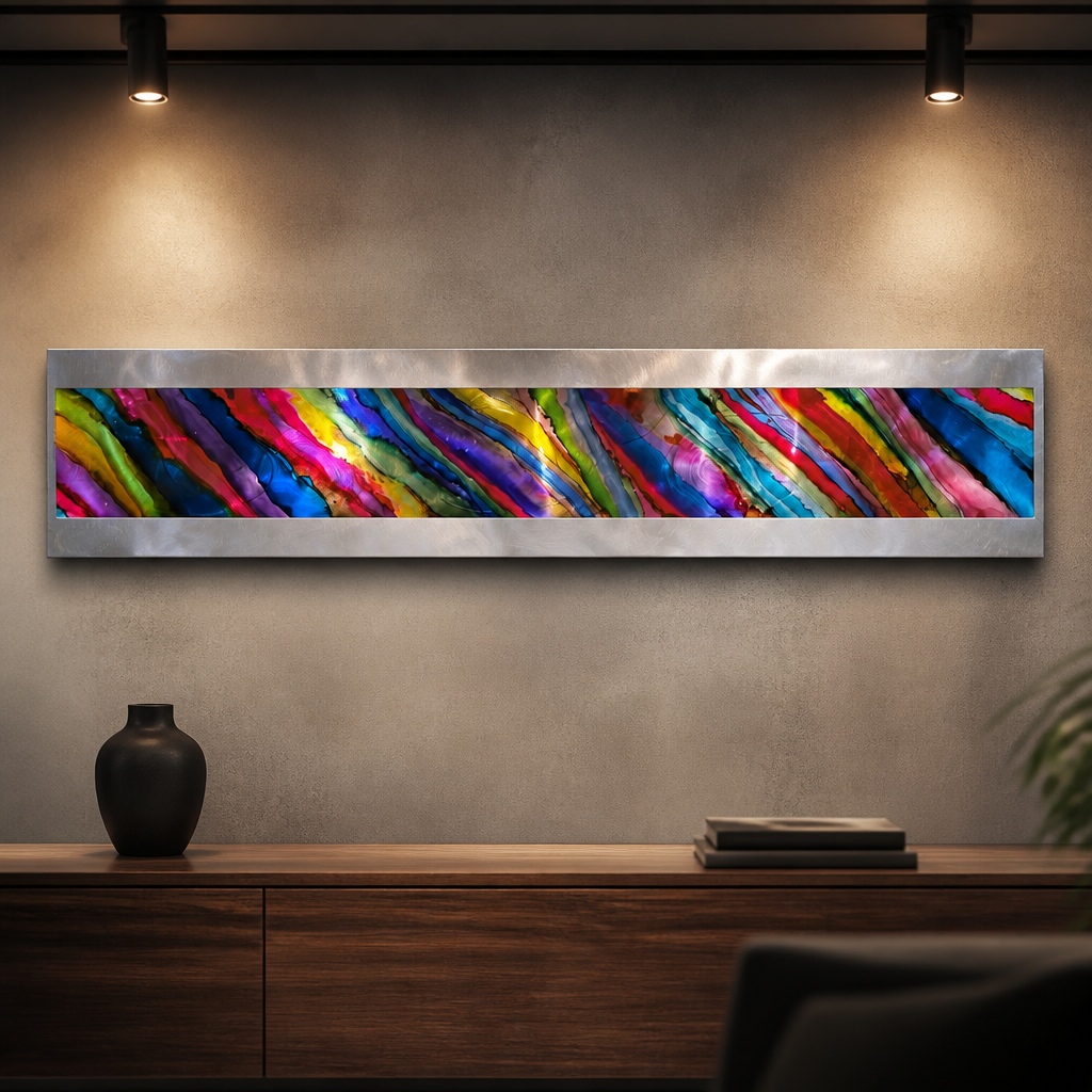 Carnival Wave - Metal Wave Wall Art 10"x46"