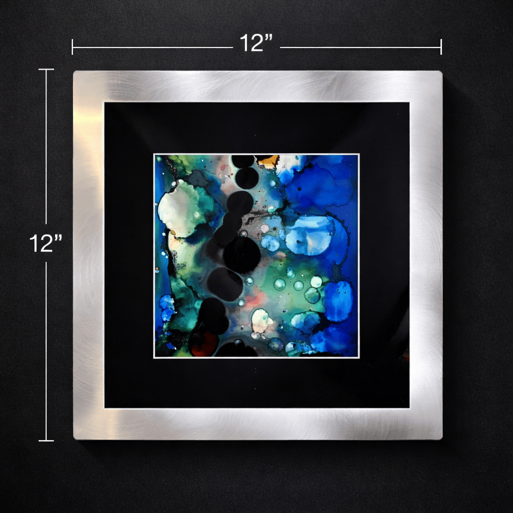 Indigo Nebula - Metal Wall Art 12"x12"