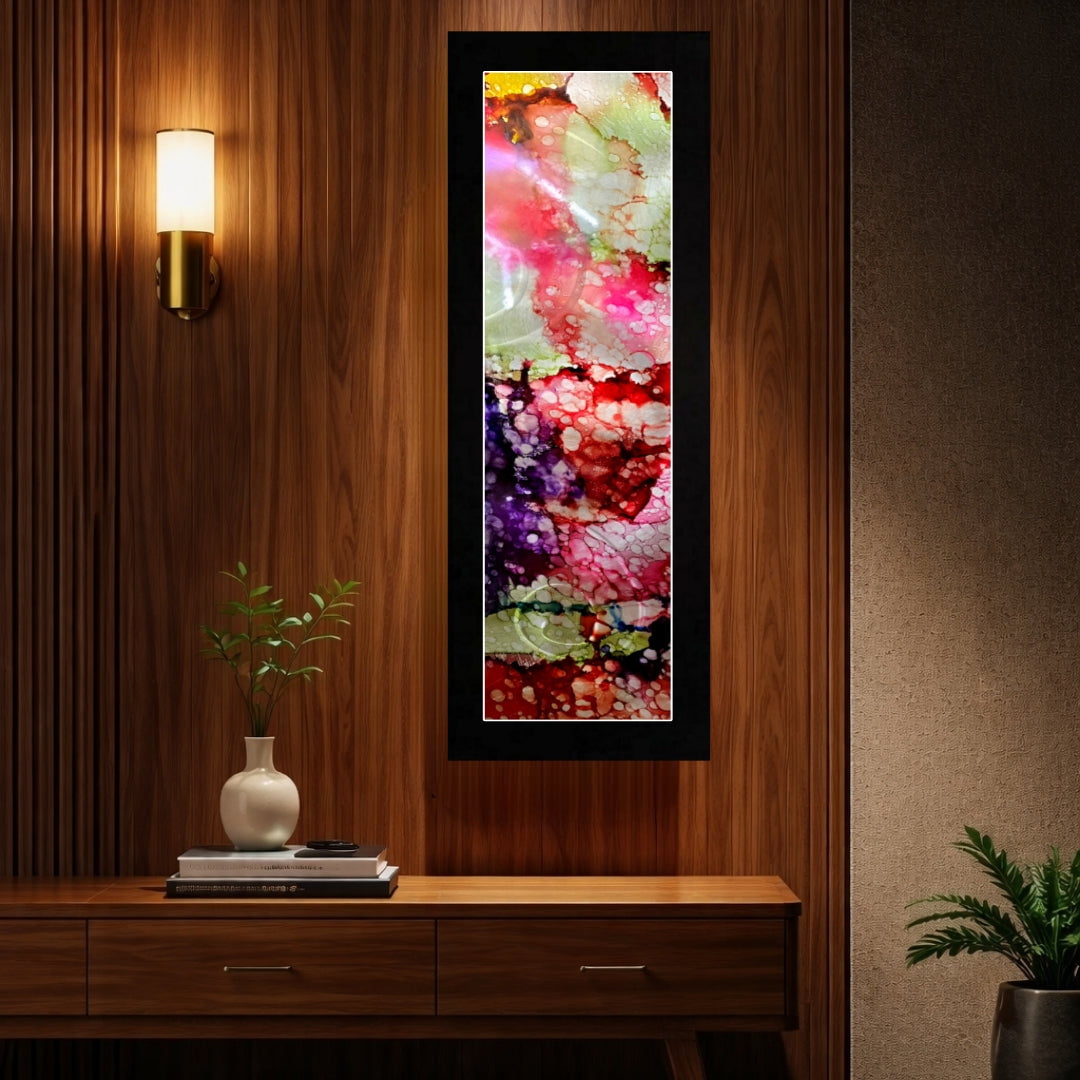Peony Garden - Metal Wall Art 9"x27"