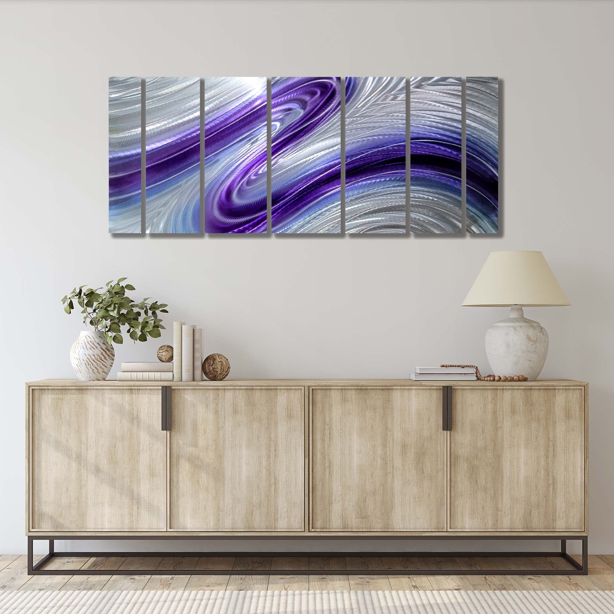 Mystic Whirlwind - 7-Panel Metal Wall Art 68"x24"