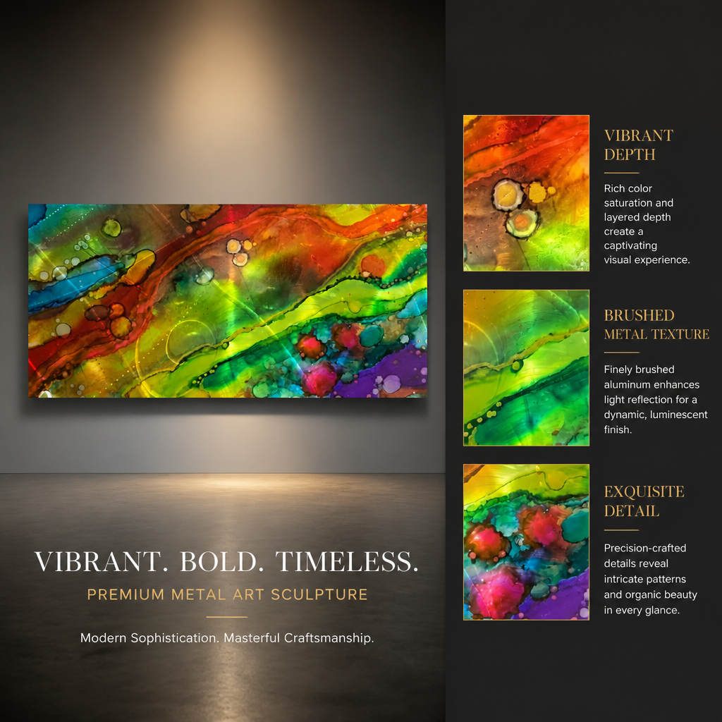 Liquid Aurora - Metal Wall Art 12"x24"