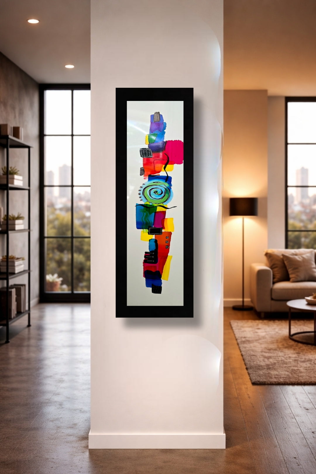 Joyful Spiral - Metal Wall Art 9"x27"