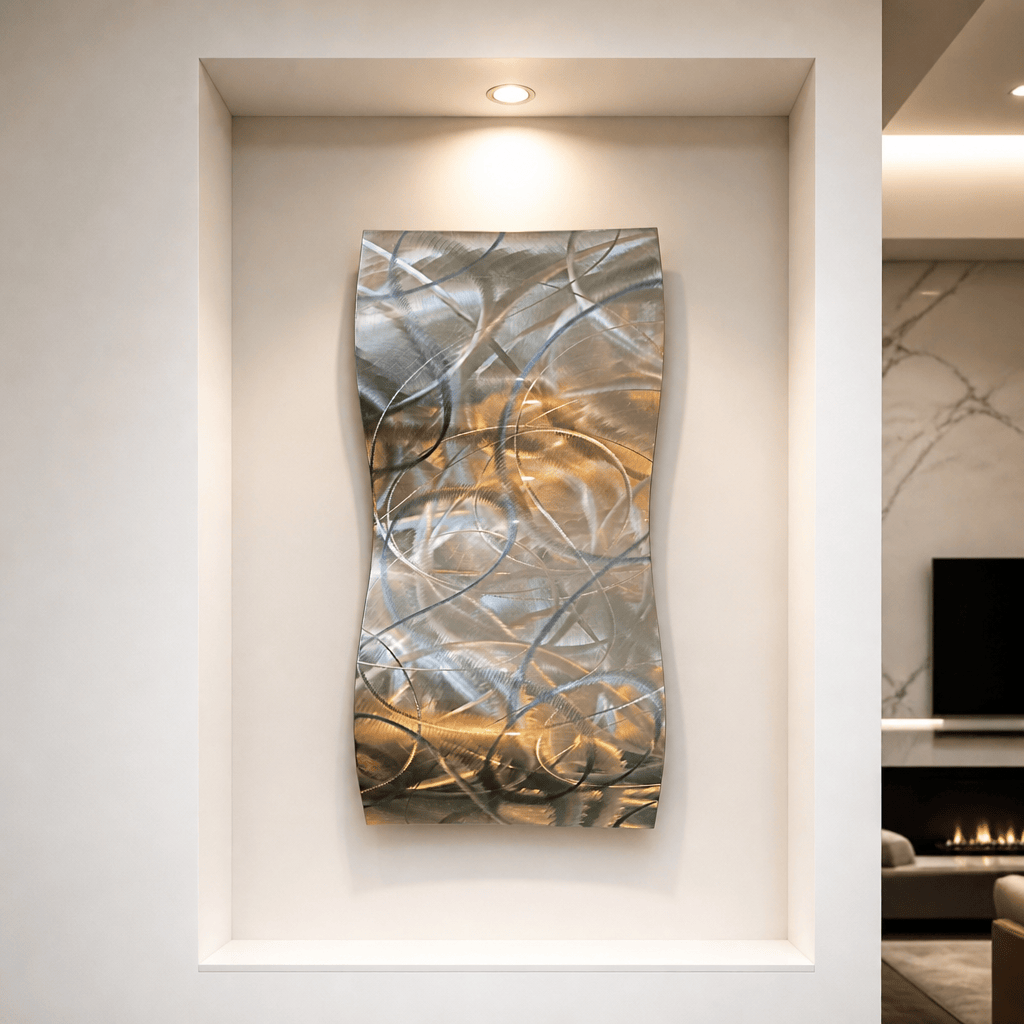 Tangled Light - Metal Wall Art 12"x23"