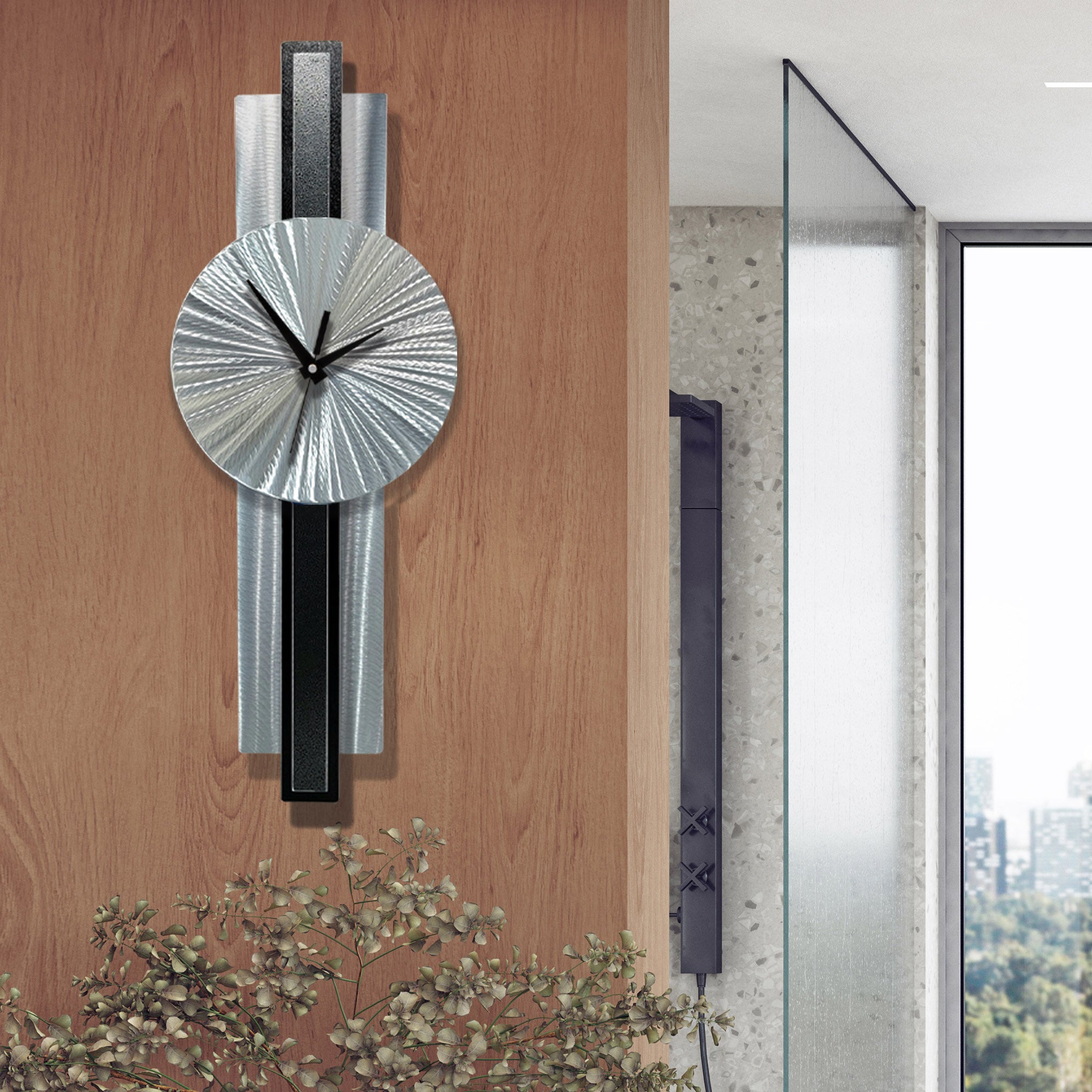 Infinite Orbit Clock Silver & Steel