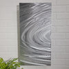 Only 1! Silver Abstract Metal Wall Art Accent by Jon Allen 12" x 24" - P153
