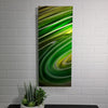 Only 1! Green Ripple Abstract Metal Wall Art by Jon Allen 10" x 24" - P193