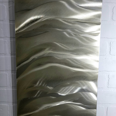 Only 1! Layered Gold Abstract Metal Wall Art by Jon Allen 12" x 24" - P416