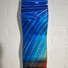 Only 1! Blue Rust Abstract Metal Wave Wall Art by Jon Allen 6" x 23.5" - W117