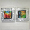 Only 1! Multicolor Abstract Metal Wall Art, Set of 2 12" x 12" by Jon Allen - BM65
