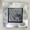 Only 1! Silver & Charcoal Abstract Metal Wall Art 12" x 12" by Jon Allen - BM66