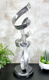 NEW! Silver Allure with Titanium textured metal Base 25"x 8"