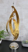 NEW! Golden Maritime with Chrome Base 25"x 9" x 9"