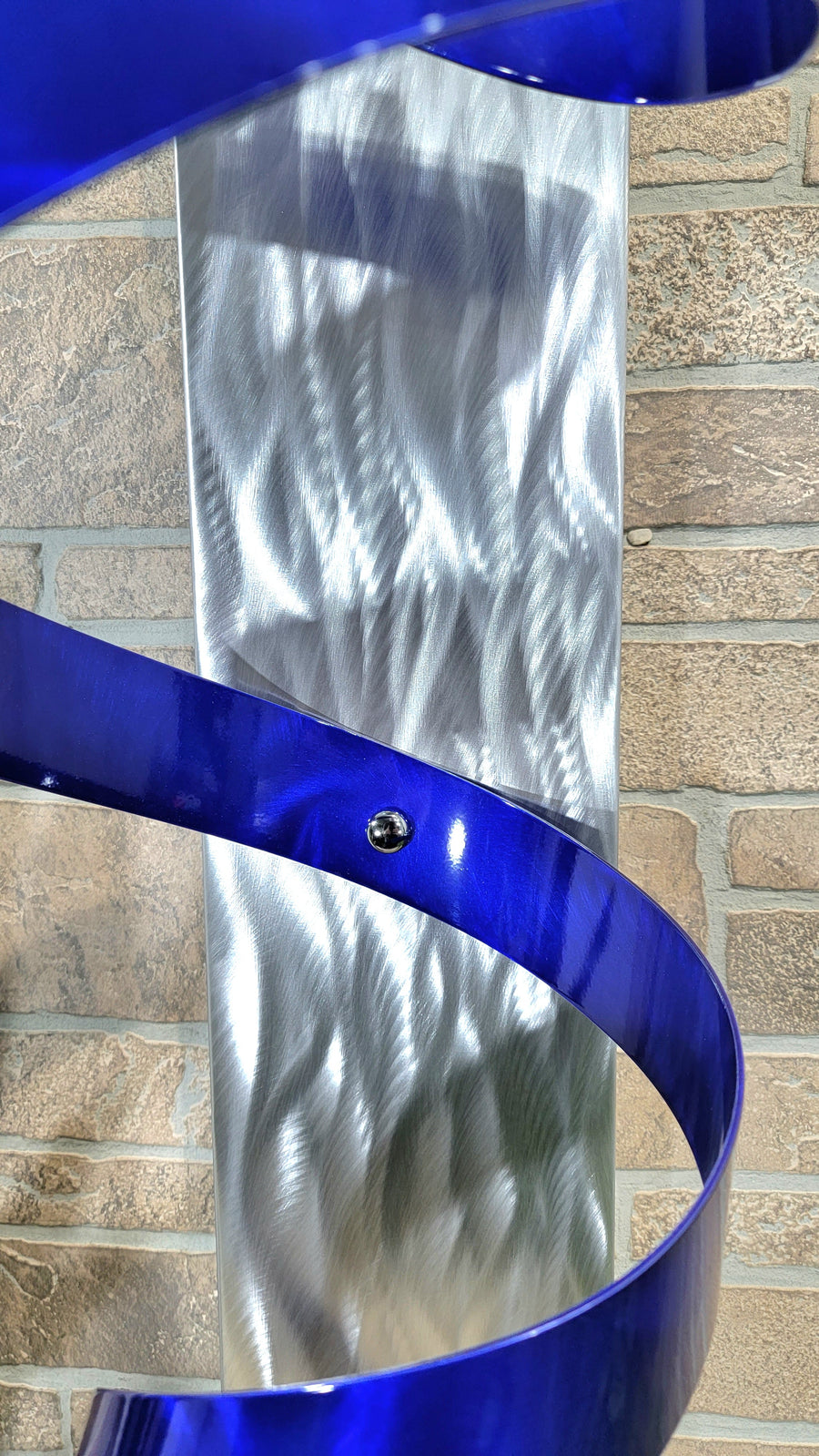 Blue Contemporary Metal Wall Sculpture Accent By Jon Allen - Blue Knight-OOAK-2