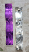 Only 1! Set of two, Purple and Silver Abstract Wave Wall Sculptures - WAV 39 - 40