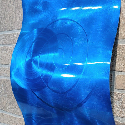 Only 1! Blue Abstract Wave Wall Sculpture - WAV 46