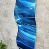 One of a Kind! Blue "Sea of Hearts" Abstract Metal Wall Art Wave Sculpture - Home Decor Wave 9.5" x 31"- Gem W8