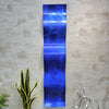 One of a Kind! Bently Blue "Live in the Moment" Abstract Metal Wall Art Wave Sculpture - Home Decor Wave 10" x 46"- Gem W10