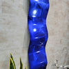 One of a Kind! Bently Blue "Live in the Moment" Abstract Metal Wall Art Wave Sculpture - Home Decor Wave 10" x 46"- Gem W10