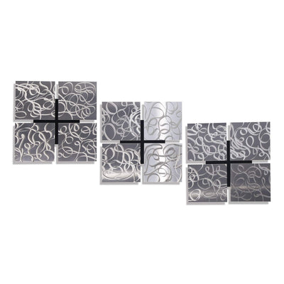 set of three silver wall accent by jon allen