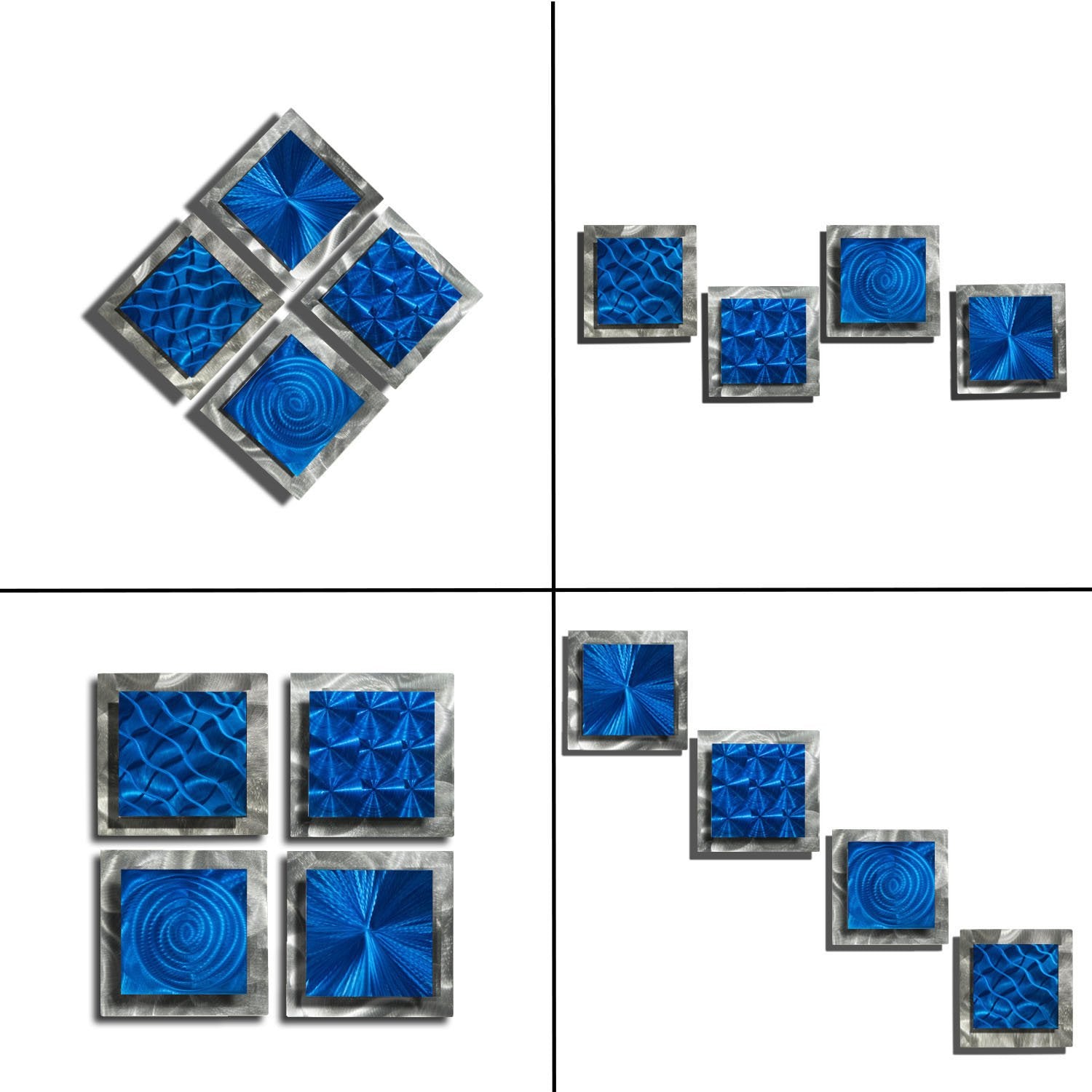 4 Squares Blue