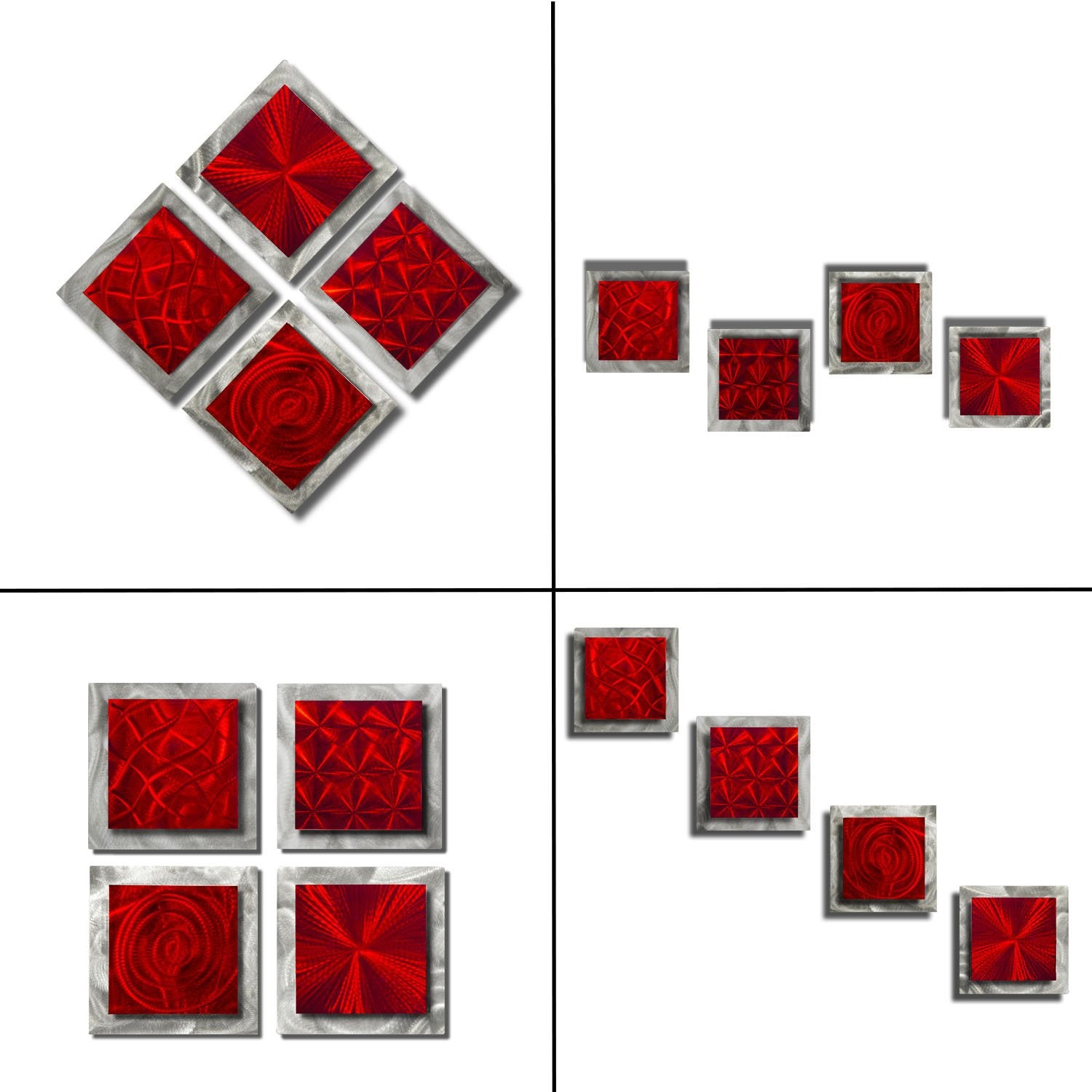 4 Squares Red