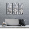 Silver Abstract Metal Wall Art by Jon Allen 34" x 14" - Radiance