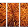 Only 1! Inferno Set of Five Panels Abstract Metal Art by Jon Allen - BMS10