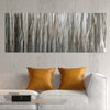 Only 1! Silver Vertical Plumage Set of Five Panels Abstract Metal Art by Jon Allen - BMS3