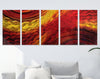 Only 1! Solar Flare Set of Five Panels Abstract Metal Art by Jon Allen - BMS6