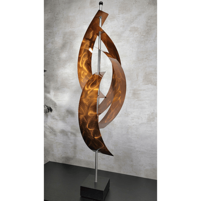 Unique Handmade Sculpture with Black Marble Base by Jon Allen - Copper Maritime Statue