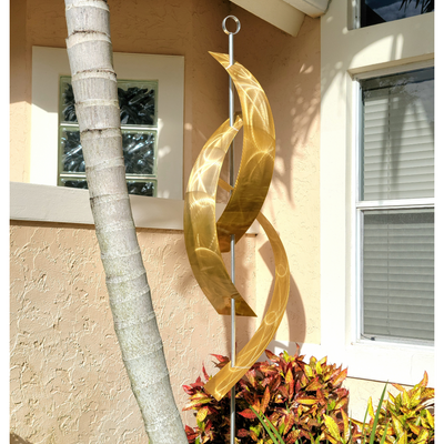 Statements2000 Gold Maritime Massive Metal Art Sculpture - Indoor & Outdoor Art, Garden Sculpture by Jon Allen