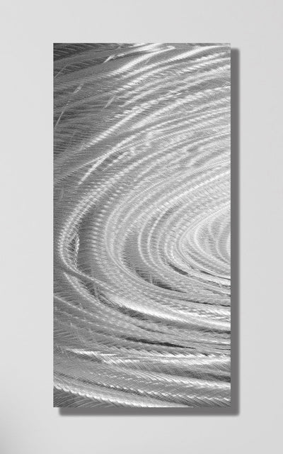 Only 1! Silver Abstract Metal Wall Art by Jon Allen 24" x 12" - P152