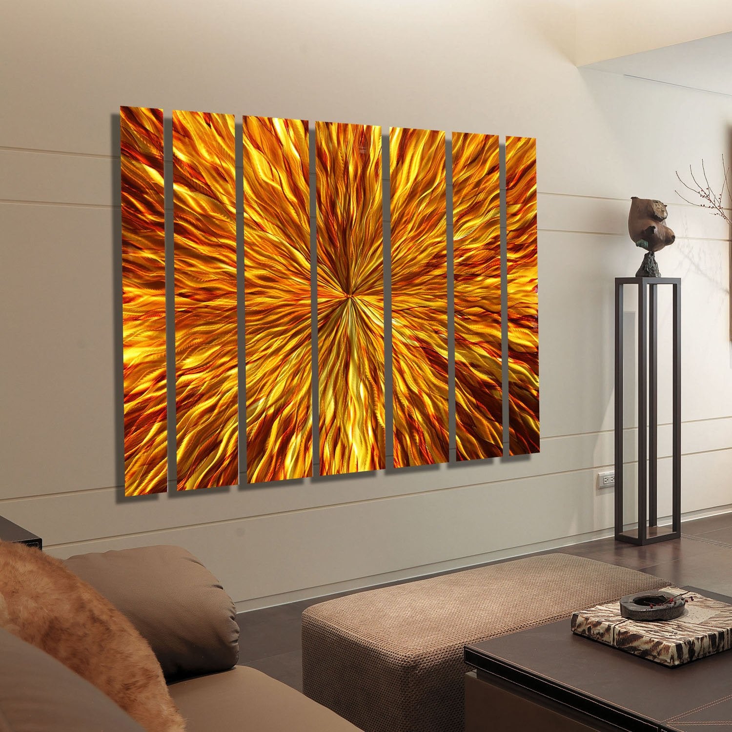 Amber Vortex Wall Panel XL