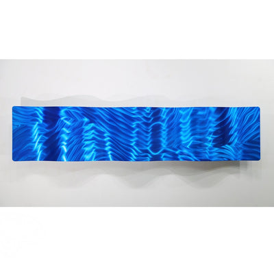 Statements2000 Abstract Metal Wall Art Azul Wave - Wall Sculpture by Jon Allen