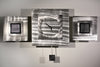 Only 2! Silver & Black Metal Wall Clock Art - Cubic Time