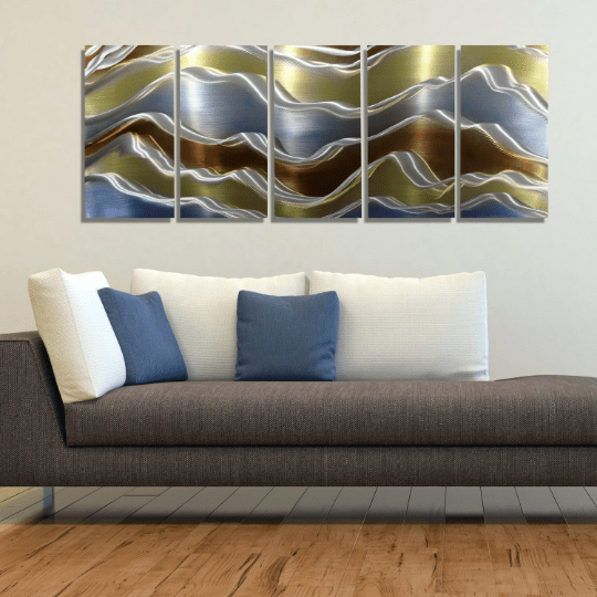 Multi-Color Abstract Metal Wall Art - Avalanche XL