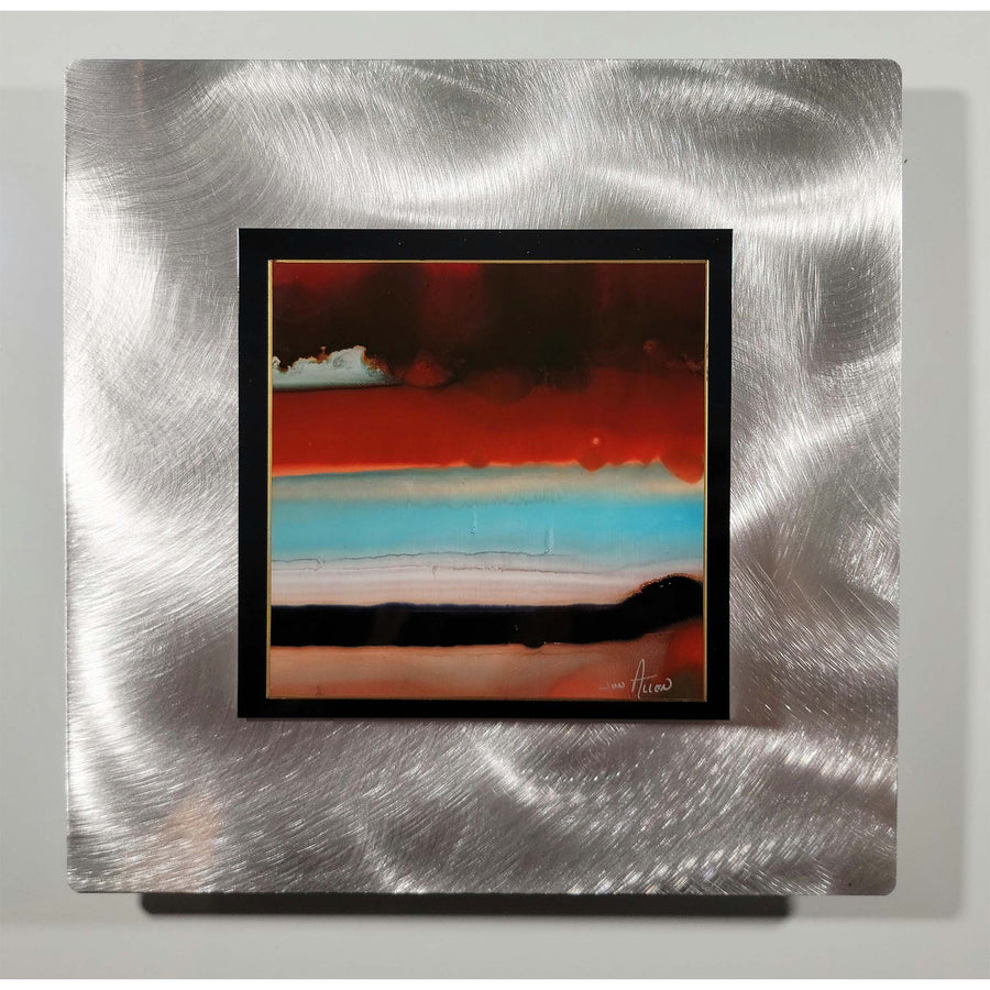 One of a Kind Multicolor Metal Wall Art Accent Decor - E35