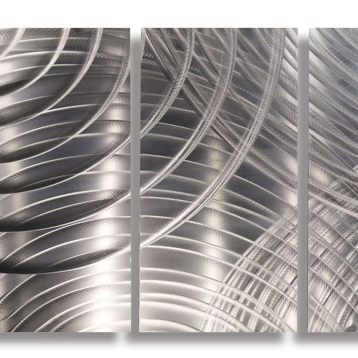 Silver Abstract Metal Wall Art Panels by Jon Allen 38