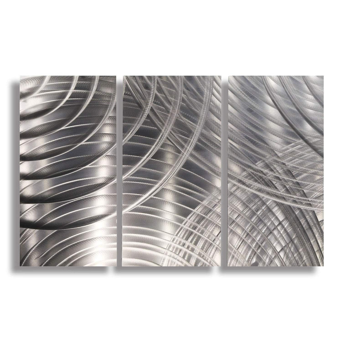 Silver Abstract Metal Wall Art Panels by Jon Allen 38