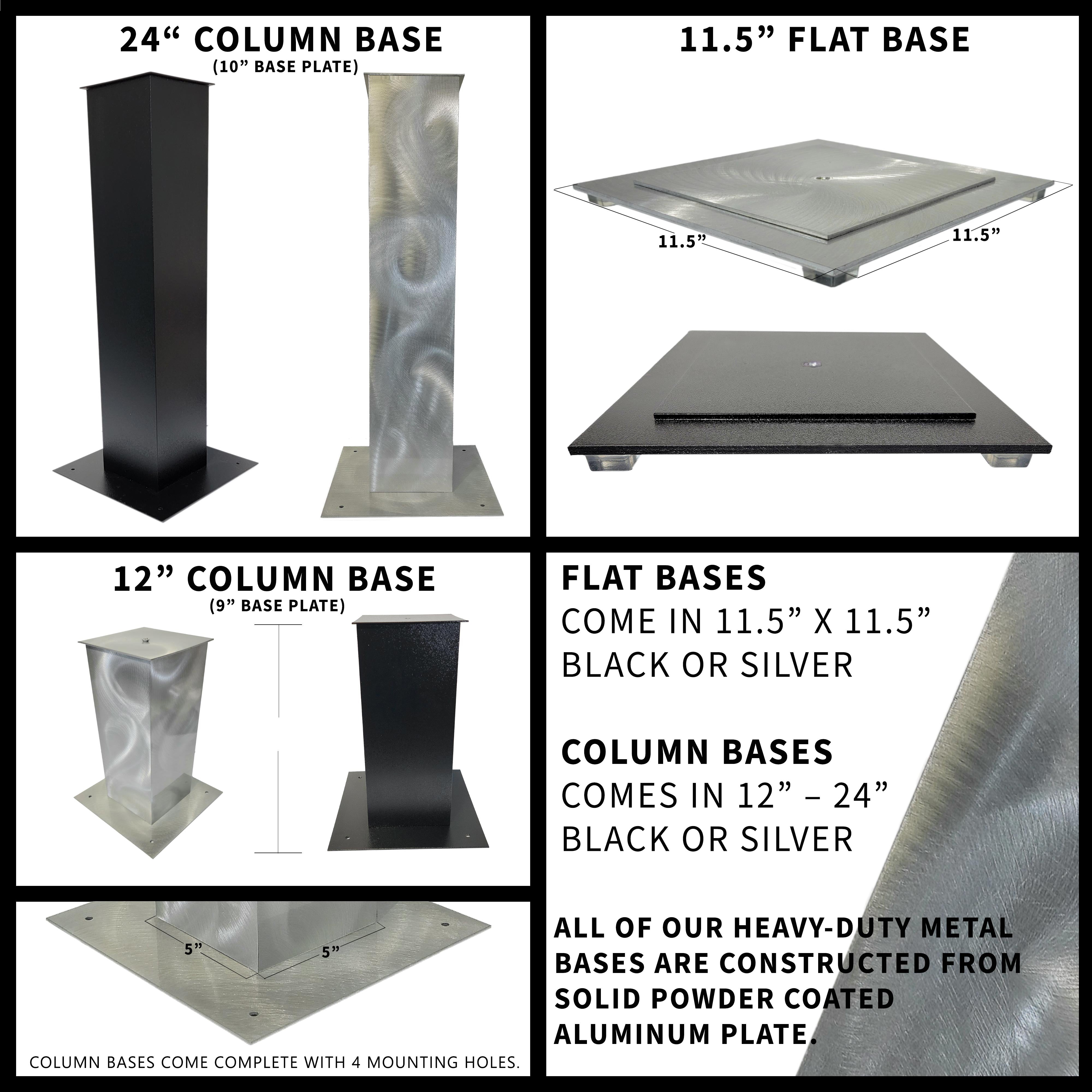 a diagram of different types of metal bases