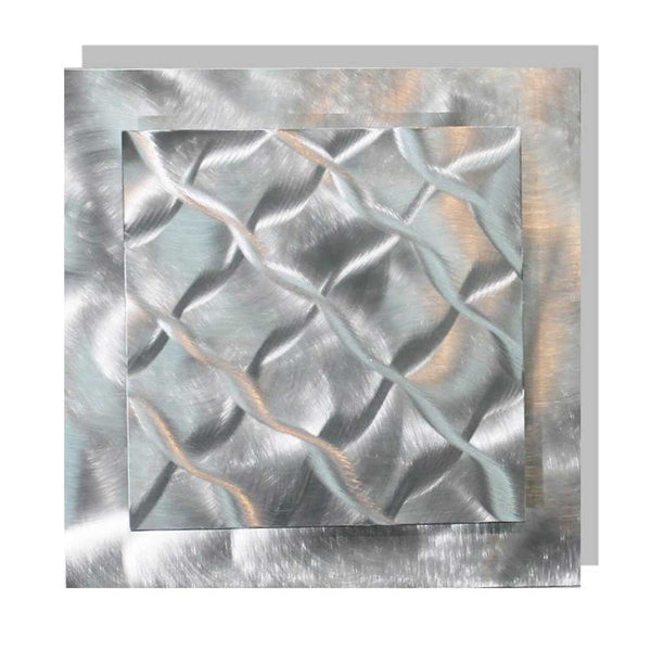 Silver Abstract Metal Wall Accent Art by Jon Allen 12